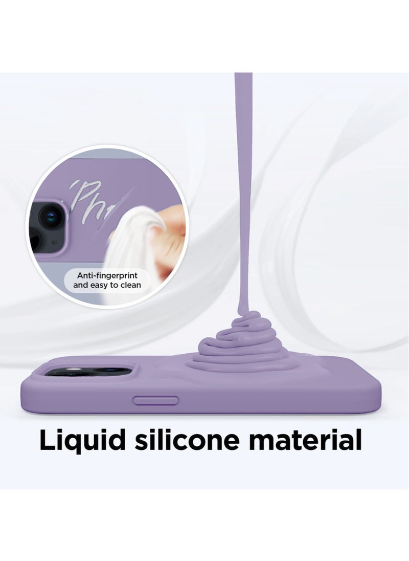 Techie - Apple iPhone 14 Plus Liquid Silicone Magsafe Case Cover -  Light Purple - Image 1