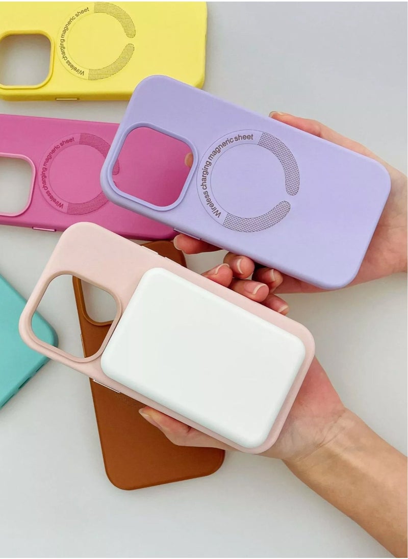 Techie - Apple iPhone 14 Plus Liquid Silicone Magsafe Case Cover -  Light Purple - Image 1