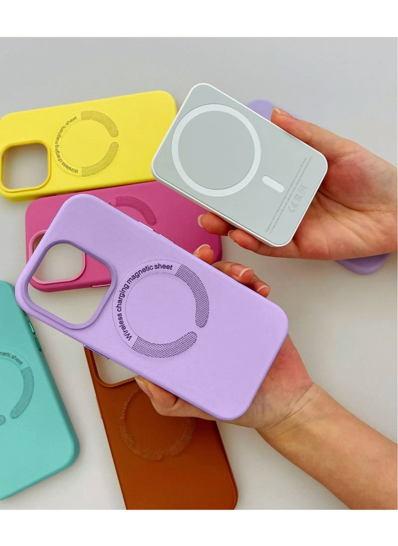 Techie - Apple iPhone 14 Plus Liquid Silicone Magsafe Case Cover -  Light Purple - Image 1