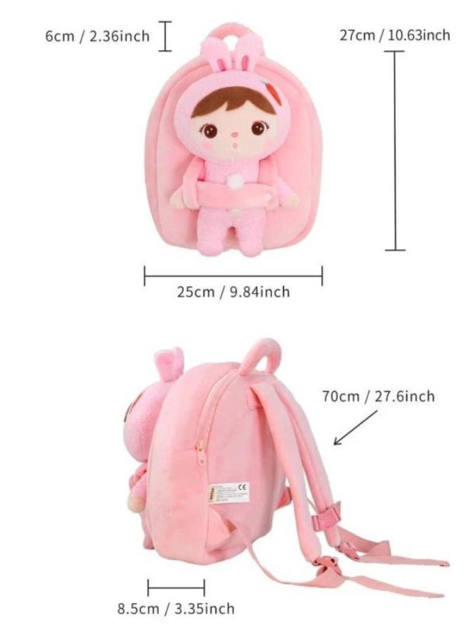 Super Soft Rabbit Plush Backpack with Detachable Doll â€“ A Colorful Gift for Kids, Perfect for School and Playtime - Image 5