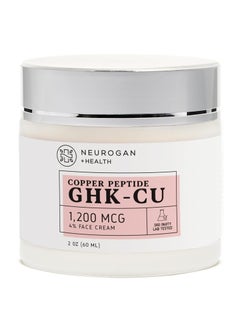 Neurogan Revitalizing GHKCu Copper Peptide Neck  Face Cream  Active Peptide Moisturizer Skin Repair Cream for Radiant Skin  Daily Use Skin Care Hydration Face Moisturizer 1200 MCG 2oz