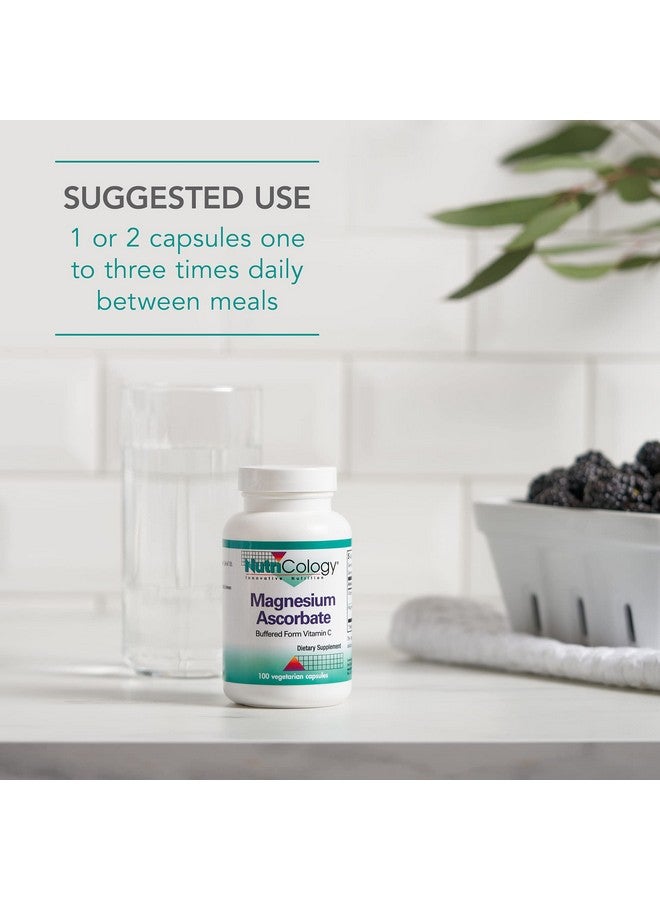 Nutricology Magnesium Ascorbate Supplement - 1000mg Buffered Vitamin C, Immune Support, Magnesium Powder, Vegetarian Capsules - 100 Count - Image 5