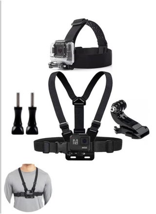 Chest Mount Harness Chesty Vest Head Mount Strap for Action Camera Compatible with GoPro Hero 11/ 10/ 9/ 8/ Max/ Go Pro Hero 7/ 6/ 5/ 4/ Session/ 3+/ 3/ Hero (2018)/ Fusion/ DJI Osmo/ AKASO - pzsku/ZCABDDC164562E969FB0DZ/45/1746864743/047ad40f-b7ff-46d1-ac68-71988658401b