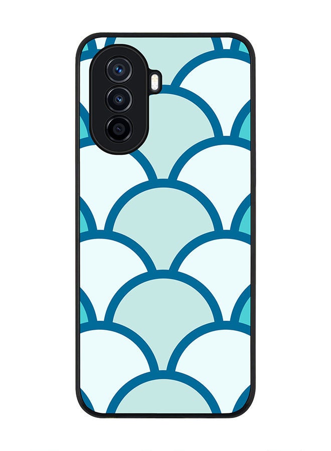 Stylizedd Rugged Black edge case for Huawei Nova Y70  Slim fit Soft Case Flexible Rubber Edges Anti Drop TPU Gel Thin Cover - Fish Scales - Image 1