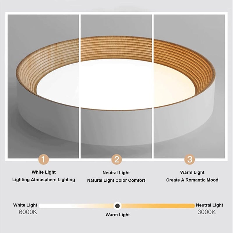 Modern Flush Mount Ceiling Light Fixture 2700k-6000k Close to Ceiling Light Fixture Minimalist Metal Ceiling Lamp for Bedroom Kitchen Hallway - Image 5
