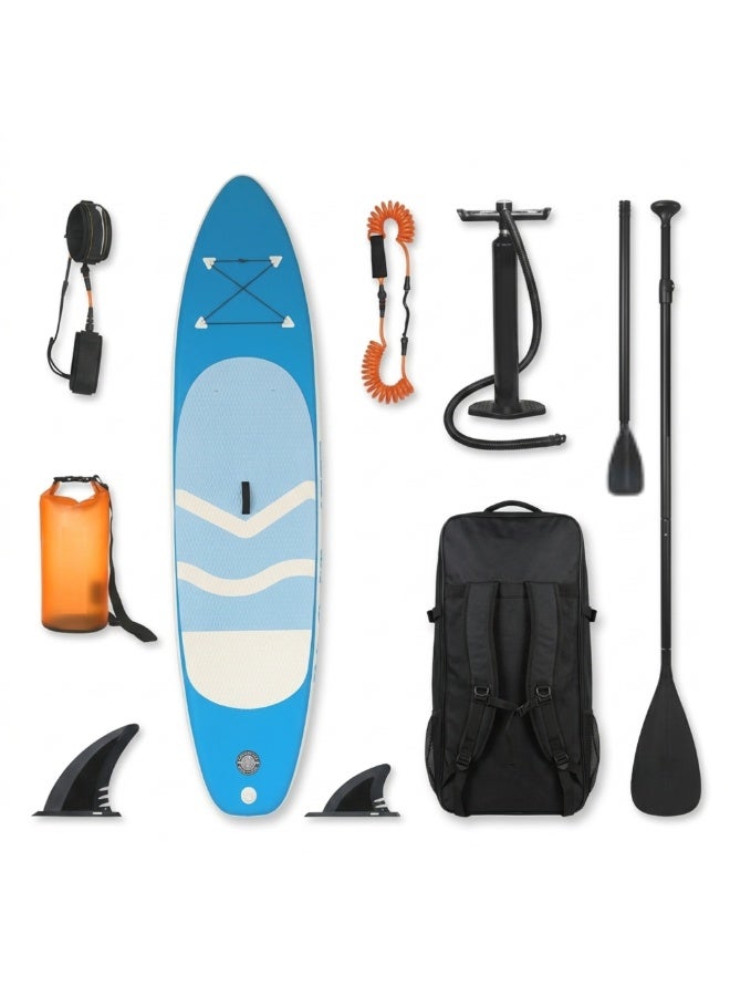 Adventure Lab Inflatable Stand Up Paddle Board Set | Ultra-Light SUP Board for Adults & Youth | Non-Slip Deck with Adjustable Paddle, Pump, Backpack, Dry Bag, Safety Leash & Removable Fins - Image 1