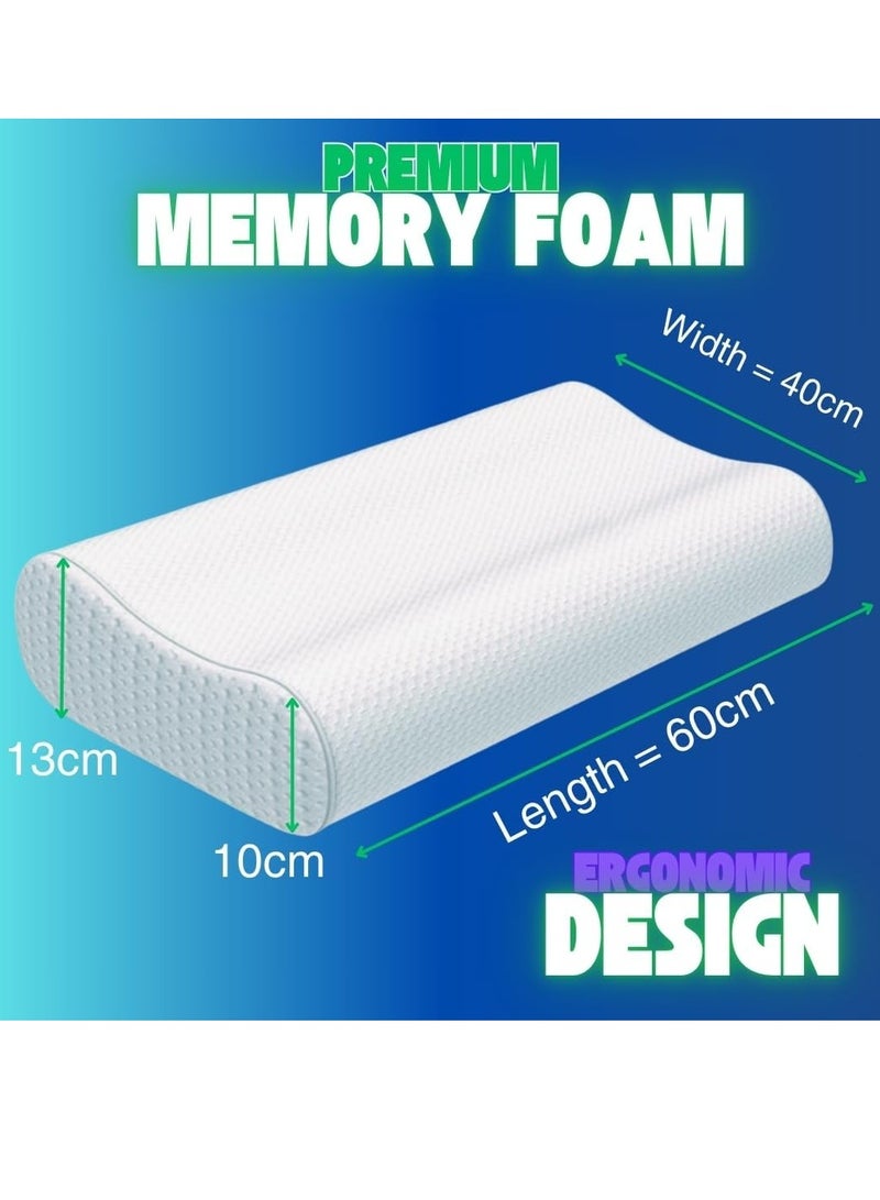 Memory Foam Bed Pillow – Ergonomic Neck Support with Rebound Technology for Pain Relief - Image 5