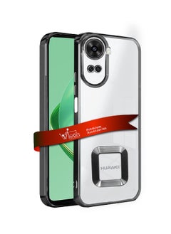Wtech PU Luxury Plating Raised Lips Camera Hole Case Cover For Huawei Nova 12 SE 4G 2024 Black  - Image 1