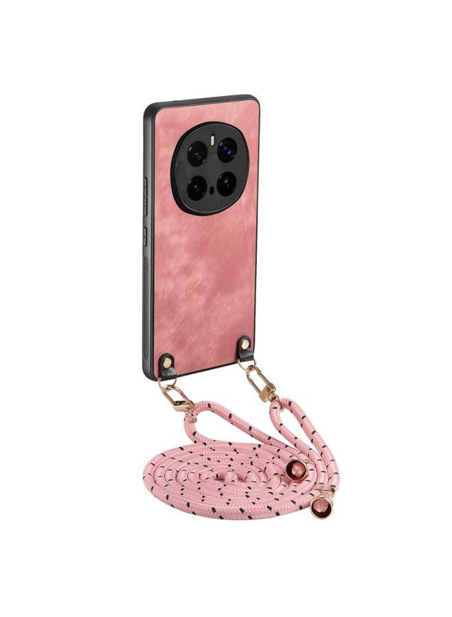 erorex Case For Honor Magic7 Pro Vintage Leather PC Back Cover Phone Case with Crossbody Strap - Image 1