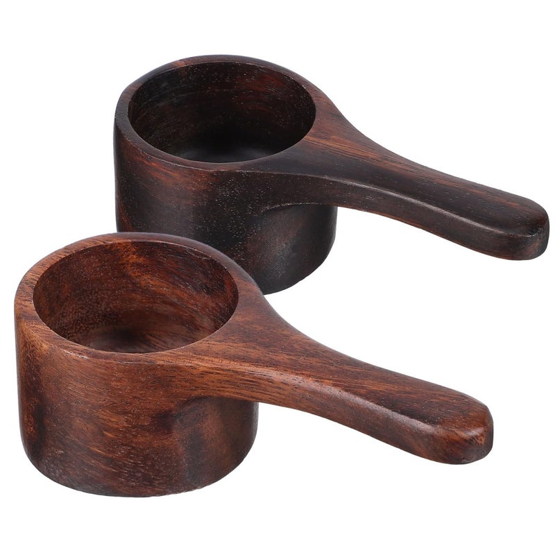 Yardwe 2Pcs Wooden Measuring Spoons Mini Coffee Scoop for Ground Coffee Tea Spices Food Jars Kitchen Accessories - Image 1
