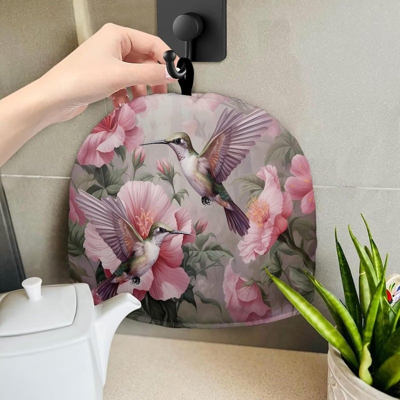 Purple Tea Cozy for Teapot Insulated Tea Pot Cozy Tea Pot Cozy for Keeping Warm Tea Cosy for Teapot Dust Protector Hummingbird Tea Cozy for Teapot Insulated Keeping Warm Cartoon - Image 4