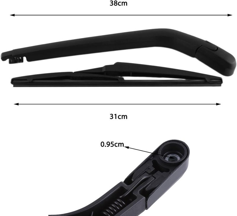 klarako Car Rear Window Windshield Windscreen Wiper Arm and Blade - Image 3