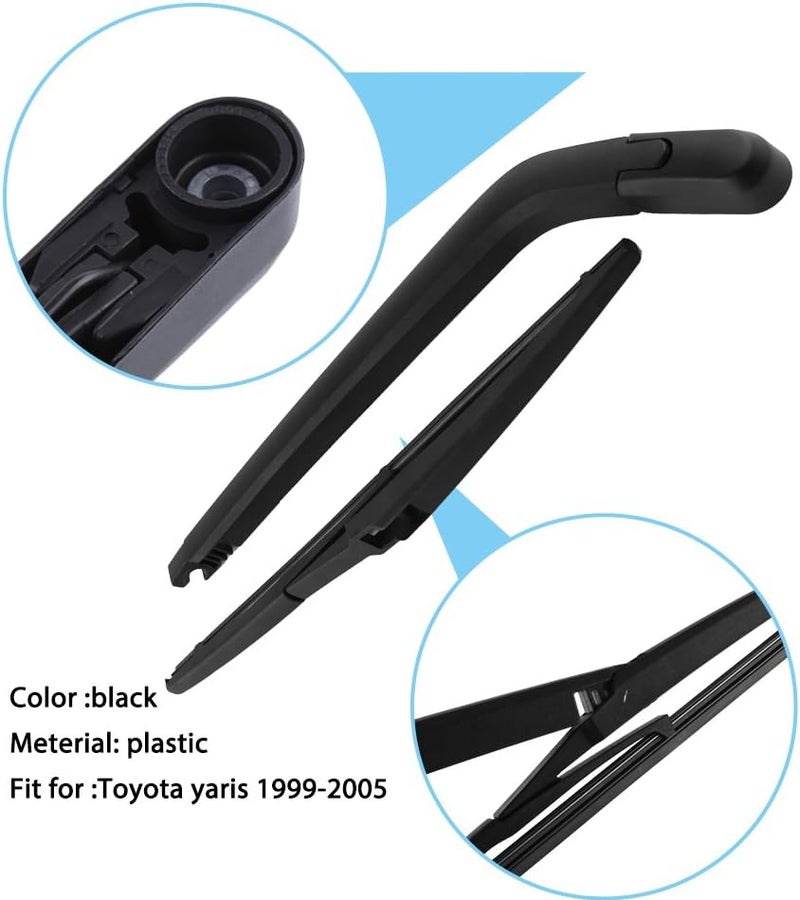 klarako Car Rear Window Windshield Windscreen Wiper Arm and Blade - Image 4