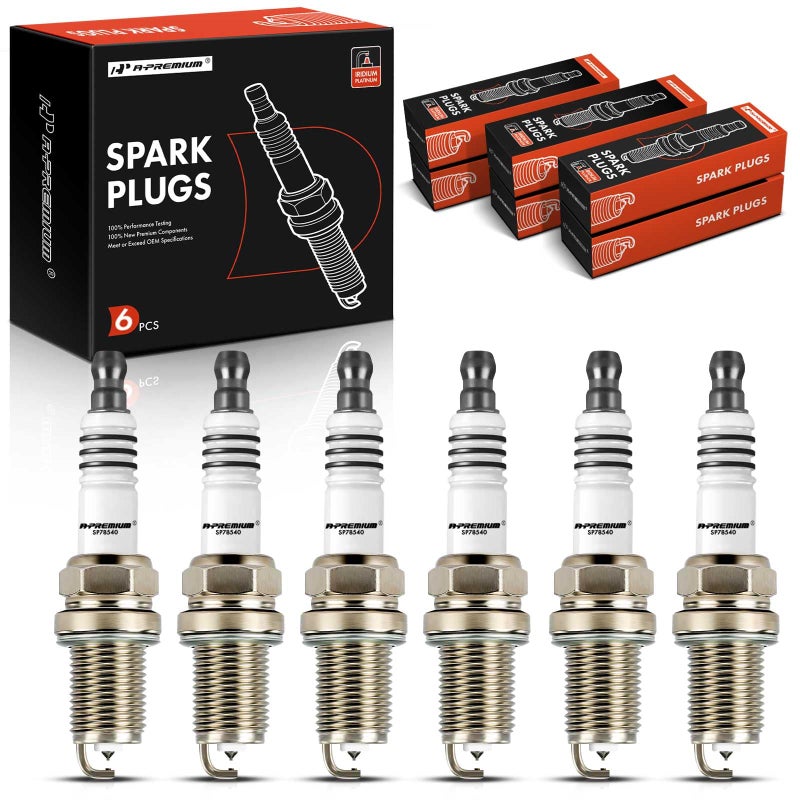 APremium Iridium Platinum Spark Plugs Compatible with Hyundai Sonata 20062010 Santa Fe 20072009 Tucson 20052009 Azera Veracruz Entourage Tiburon Kia Sorento Sportage Sedona Pack of 6