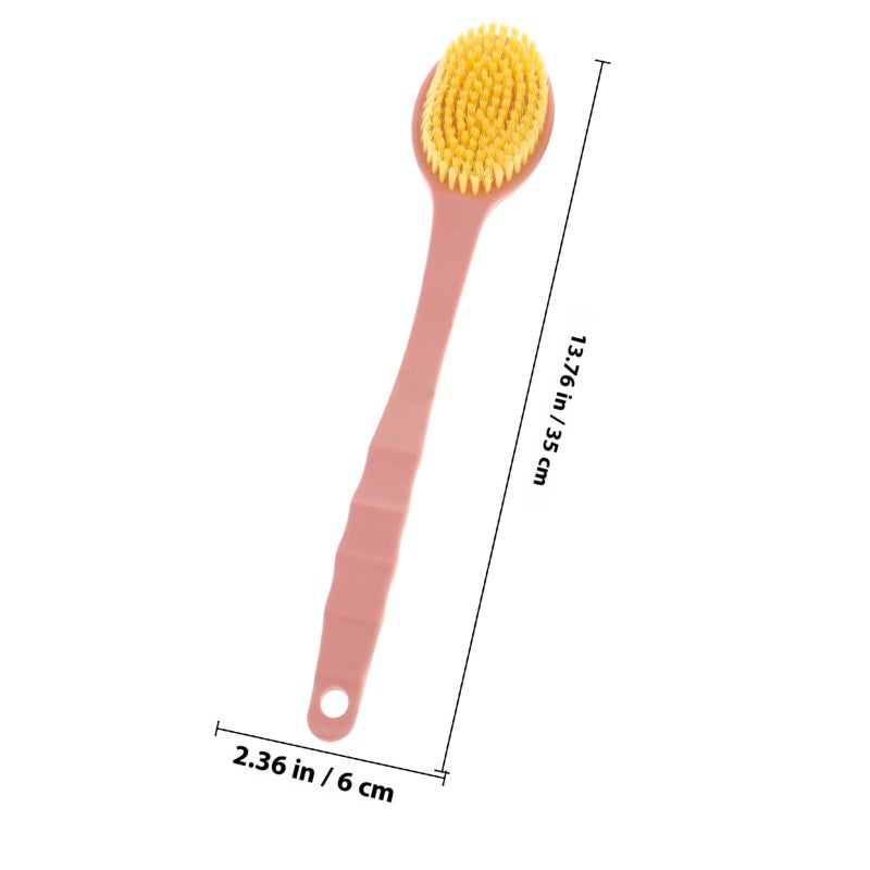 Long Handle Back Scrubber Brush Set 2PCS Dual Texture Bristles Exfoliating Deep Cleaning Shower Bath - Image 3