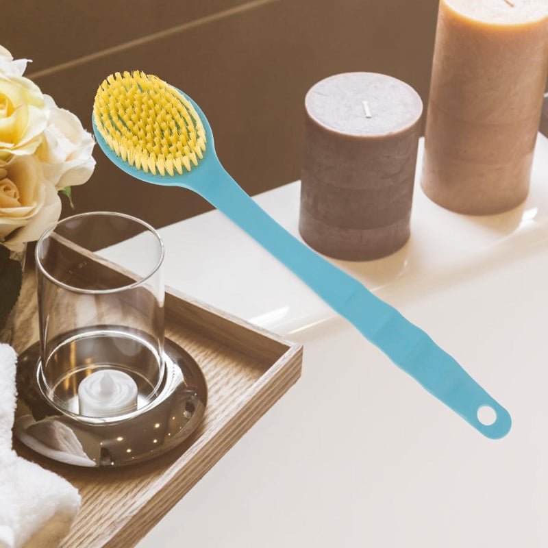 Long Handle Back Scrubber Brush Set 2PCS Dual Texture Bristles Exfoliating Deep Cleaning Shower Bath - Image 4
