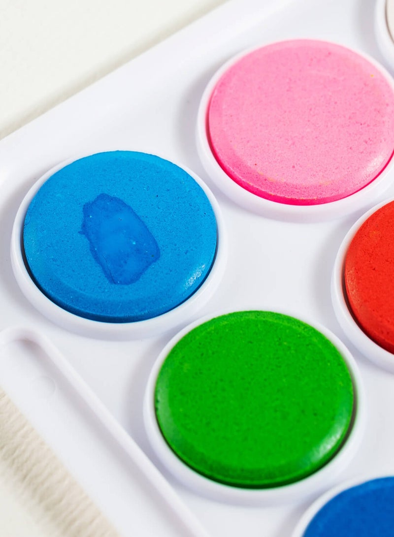 Deli 12-Colour Watercolour Paint With Brush - Image 4