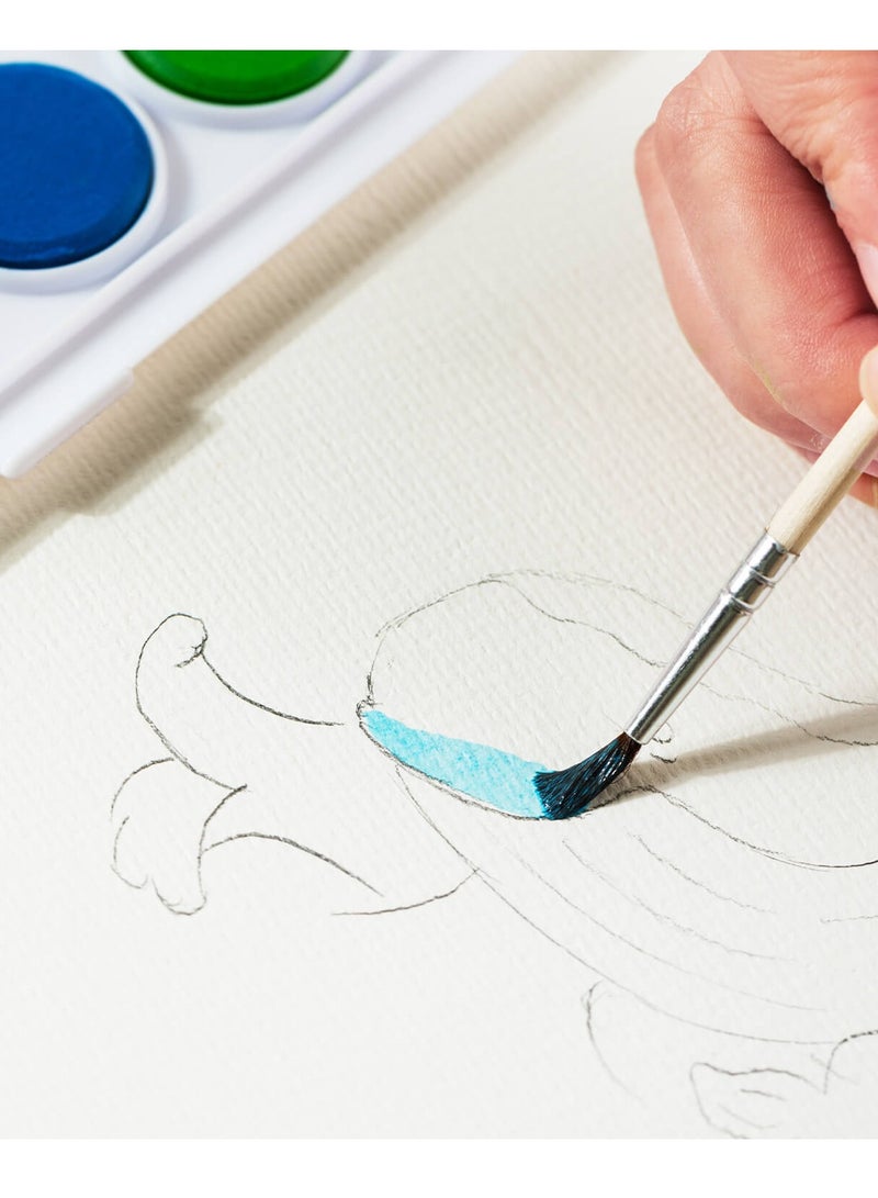 Deli 12-Colour Watercolour Paint With Brush - Image 5