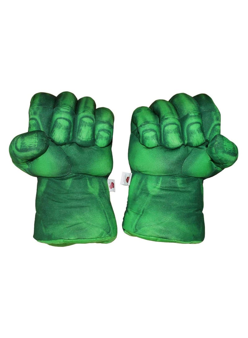 1Pair Superhero Hulk Fist Green Gloves Muscle Plush Adults Kid Fight Boxing Gloves Halloween Prop Cosplay Anime Accessory Boy Gift Toy - Image 5