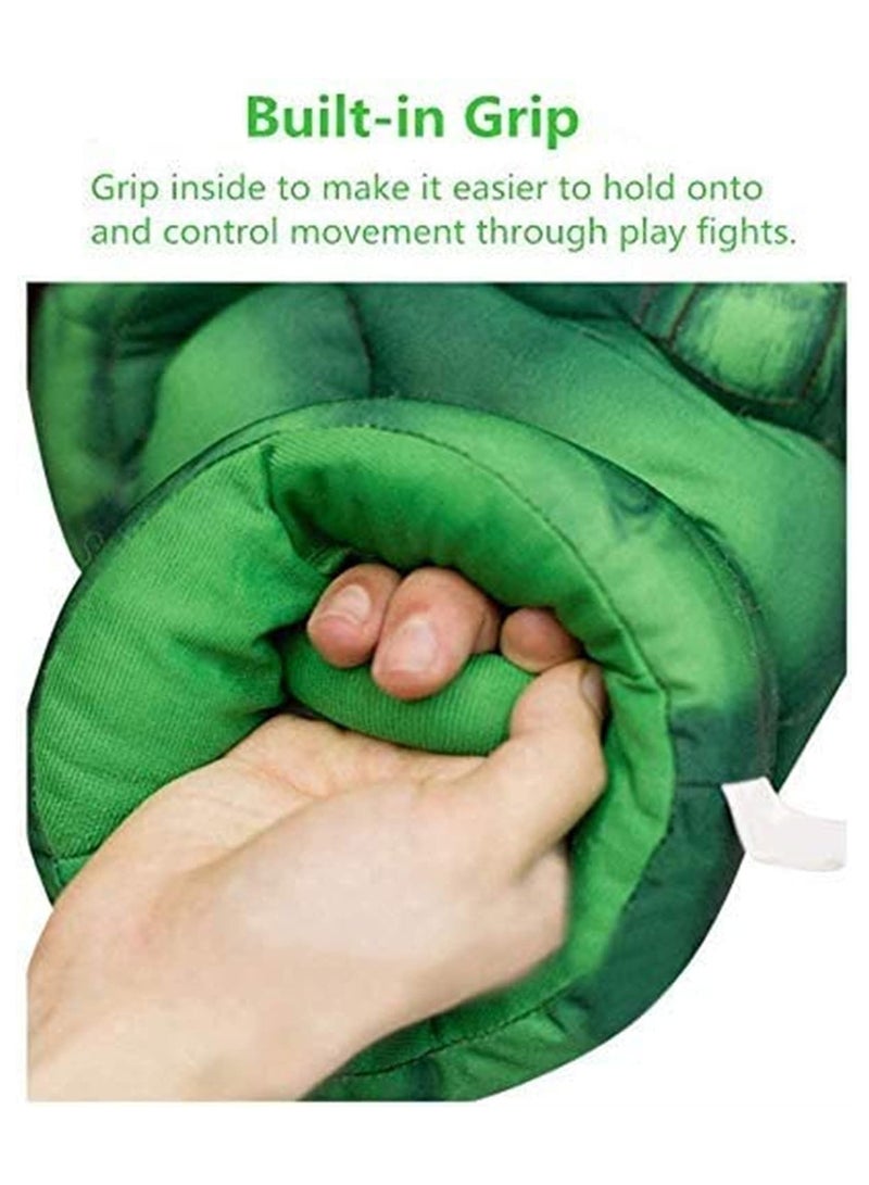 1Pair Superhero Hulk Fist Green Gloves Muscle Plush Adults Kid Fight Boxing Gloves Halloween Prop Cosplay Anime Accessory Boy Gift Toy - Image 3
