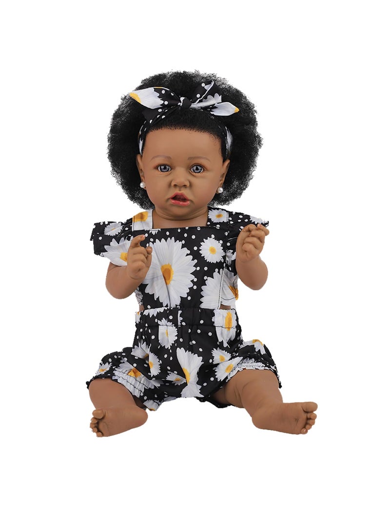 HOOMAI Reborn Baby Black Dolls African American Lifelike Silicone Doll Realistic 228 Inch with Cloth Body Birthday Gift Set - Image 2