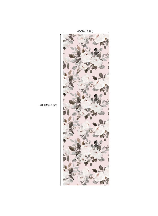 Bluejw Watercolor Vintage Rose Pink Flower Peel And Sticker Wallpaper, Waterproof Plant Wall Sticker Removable Mural Decoration - Image 1