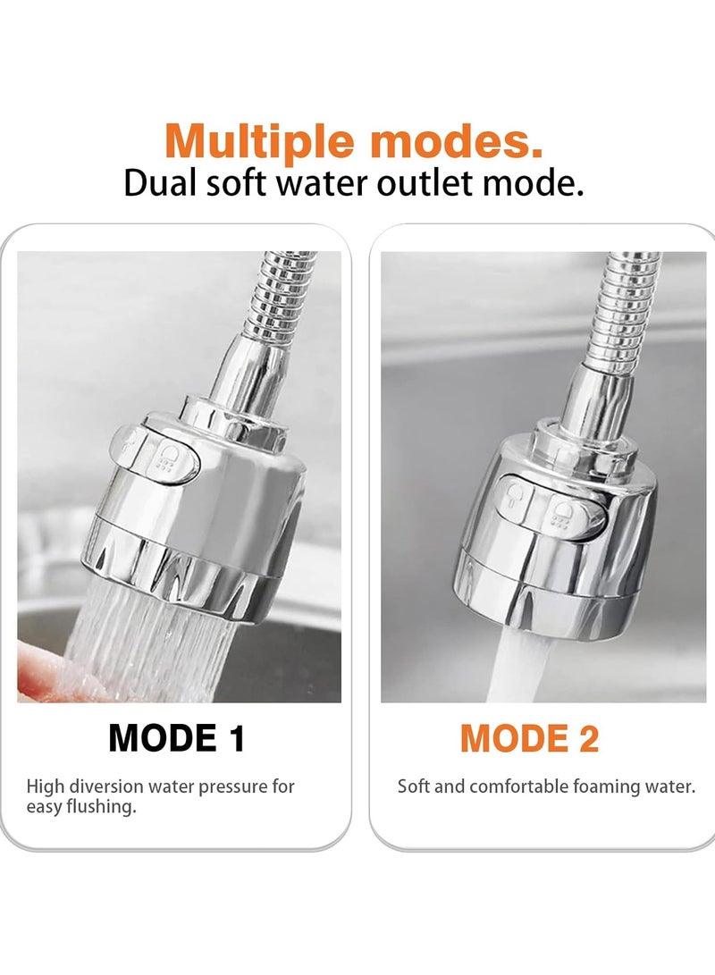 إسكدنيا ملحق طفرة تمديد الصنبور 360 درجة مرن ممتد للحوض الصغير في المطبخ مُدَخِلُ الهواءِ للماءِ - Image 2