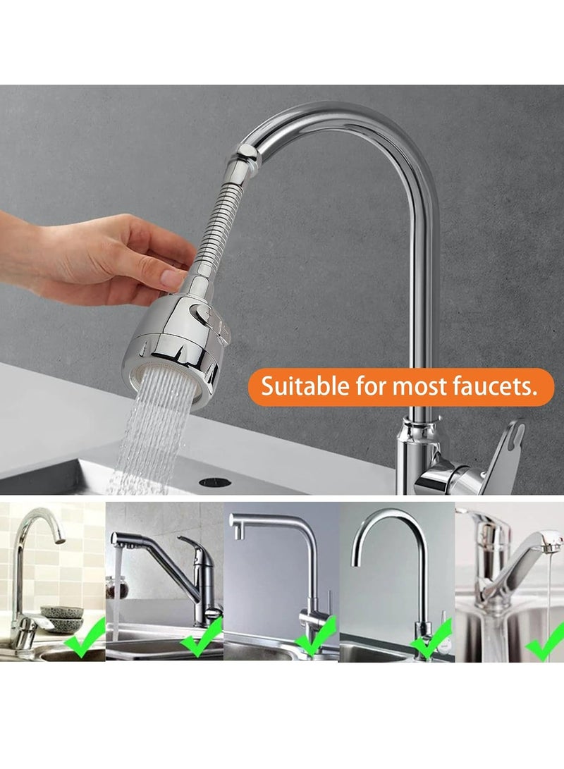 إسكدنيا ملحق طفرة تمديد الصنبور 360 درجة مرن ممتد للحوض الصغير في المطبخ مُدَخِلُ الهواءِ للماءِ - Image 3