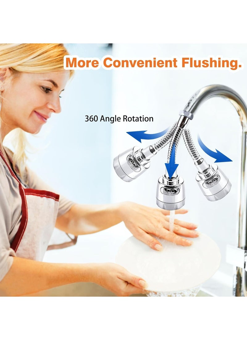 إسكدنيا ملحق طفرة تمديد الصنبور 360 درجة مرن ممتد للحوض الصغير في المطبخ مُدَخِلُ الهواءِ للماءِ - Image 5