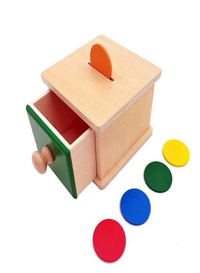 TTEDOYE Wooden Montessori Coin Box,Montessori toys are suitable for early childhood learning and education toy gifts for Infant 1 Year Old Toddlers Babies Preschool Learning Material - Image 1