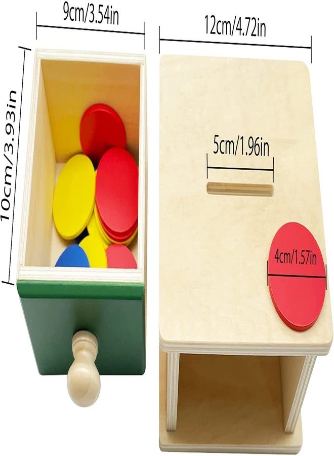 TTEDOYE Wooden Montessori Coin Box,Montessori toys are suitable for early childhood learning and education toy gifts for Infant 1 Year Old Toddlers Babies Preschool Learning Material - Image 3
