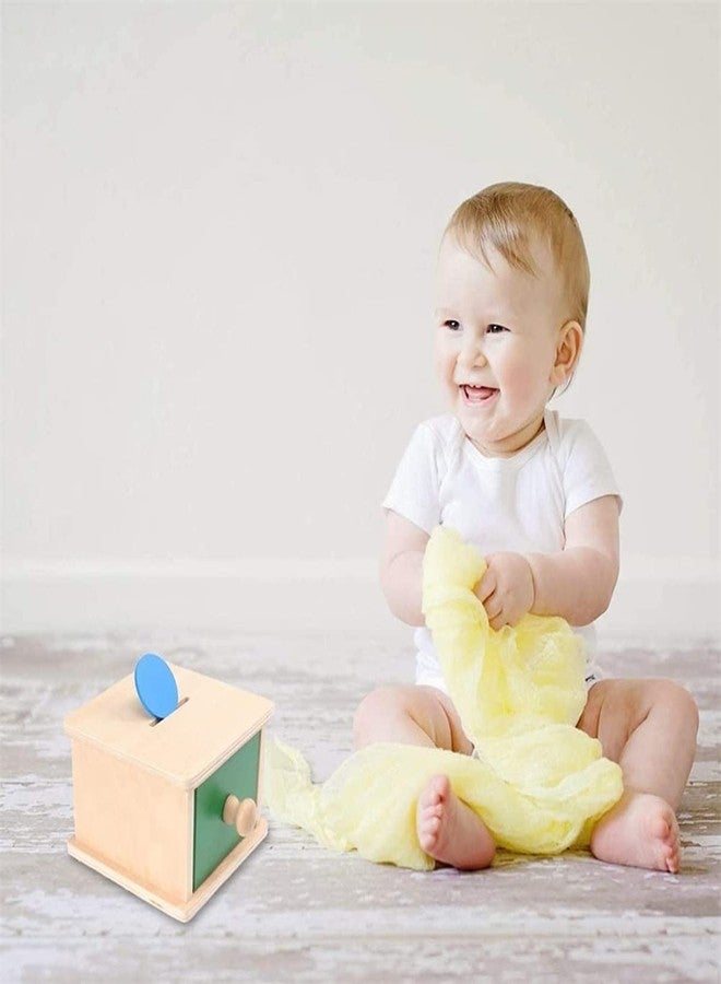 TTEDOYE Wooden Montessori Coin Box,Montessori toys are suitable for early childhood learning and education toy gifts for Infant 1 Year Old Toddlers Babies Preschool Learning Material - Image 2
