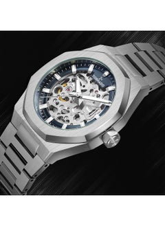 TORNADO Tornado AUTONOVA AUTOMATIC Men's TMI NH70 Movement Watch, Automatic Display and Solid Stainless Steel Brushed Bracelet Strap - T24303-SBSN, Silver  - Image 4