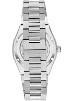 TORNADO Tornado AUTONOVA AUTOMATIC Men's TMI NH70 Movement Watch, Automatic Display and Solid Stainless Steel Brushed Bracelet Strap - T24303-SBSN, Silver  - Image 3
