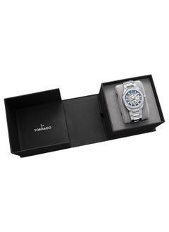 TORNADO Tornado AUTONOVA AUTOMATIC Men's TMI NH70 Movement Watch, Automatic Display and Solid Stainless Steel Brushed Bracelet Strap - T24303-SBSN, Silver  - Image 5