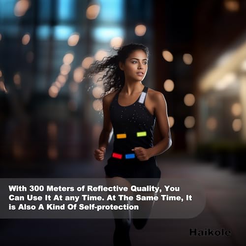 Haikole Reflective Tape 50PCS Reflective Tape Outdoor Waterproof,Safety Warning Reflective Stickers for Vehicle,Bicycles,Motorcycles,Helmet,Mailbox Bag (50, Rectangular 5-Color) (50, Rectangle) - Image 5