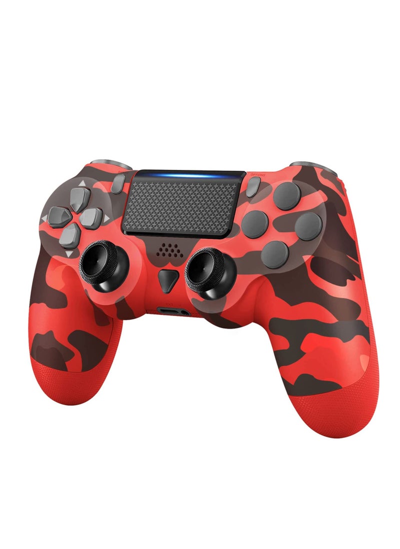 Generic Wireless PS4 Game Controller with Dual Motors and Charging Cable, Stereo Headset Jack, Ideal Gift for All Ages in Red  - Image 1