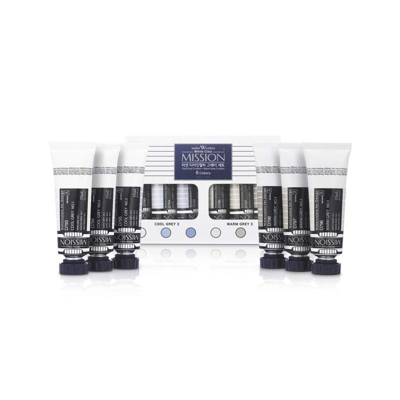 Mijello Mission White Class Designer Gouache - Set of 6 tubes x 15 ML - Image 2