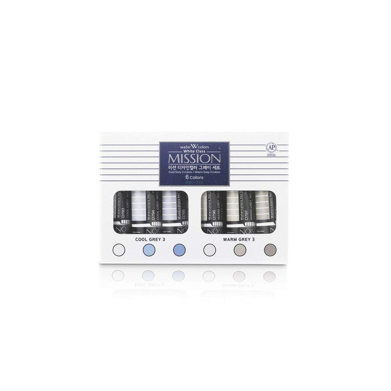 Mijello Mission White Class Designer Gouache - Set of 6 tubes x 15 ML - Image 1