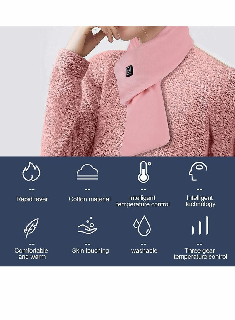 نيبمينينت وشاح التدفئة قابلاً للتسخين وشاحًا في الهواء الطلق المشي لمسافات طويلة ، طول 80 سم وردي - Image 2