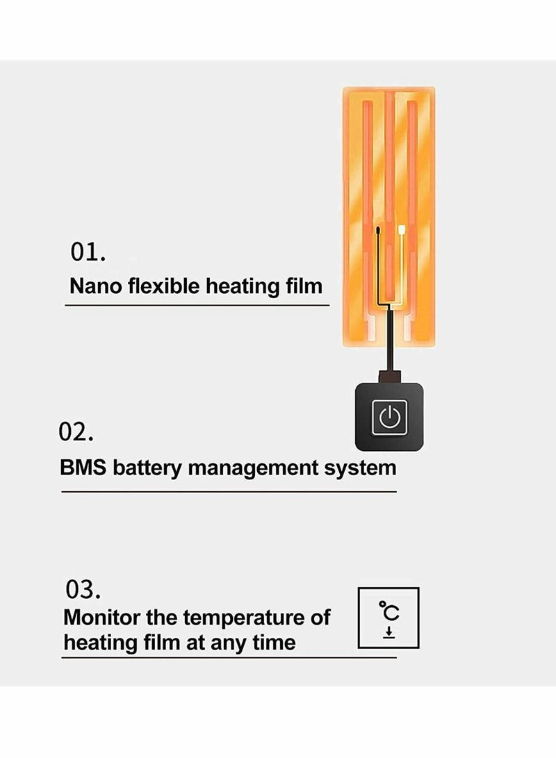 نيبمينينت وشاح التدفئة قابلاً للتسخين وشاحًا في الهواء الطلق المشي لمسافات طويلة ، طول 80 سم وردي - Image 3