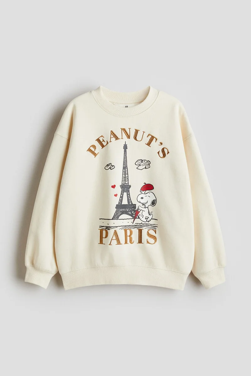 H&M Oversized print-motif sweatshirt