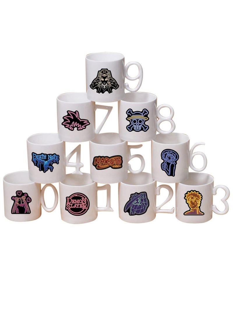 SOLARAE Anime Mixed Neon Stickers, 50pcs Waterproof Vinyl Decals Neon Light Laptop Stickers - Image 4