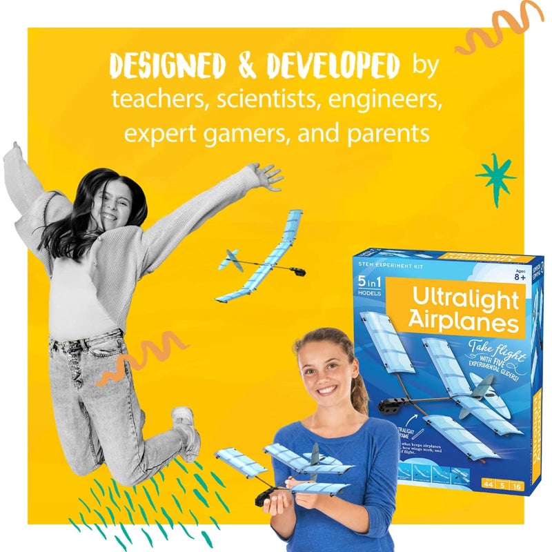 Thames & Kosmos Ultralight Airplanes STEM Experiment Kit | Build 5 Gliders | Learn How Airplanes Work | for Ages 8+ | Design Your Own Glider | Learn Physics and Aerodynamics - Image 5