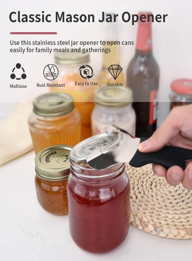 CYDW Mason Jar Opener Tool with Soft Touch Handle, No Lid Dents or Damage, Can Opener Manual Multi-Purpose, Easy Twist Manual Handheld Top Remover, Canning Supplies, Bottle Opener, Made for Lifetime - Image 2