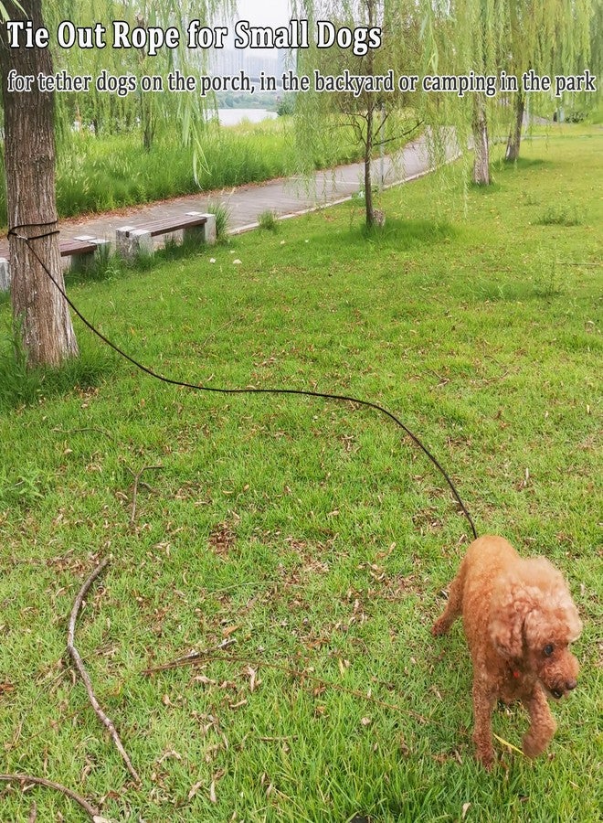 Hoanan 12ft 20ft 30ft Tie Out Rope for Small Dogs Up to 35 Pounds, Long Cat Leash for Yard, Lightweight Tether Escape Proof Training Walking Outdoor Lead for Puppy Pets, Small Animals - Image 5