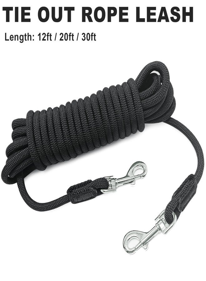 Hoanan 12ft 20ft 30ft Tie Out Rope for Small Dogs Up to 35 Pounds, Long Cat Leash for Yard, Lightweight Tether Escape Proof Training Walking Outdoor Lead for Puppy Pets, Small Animals - Image 4
