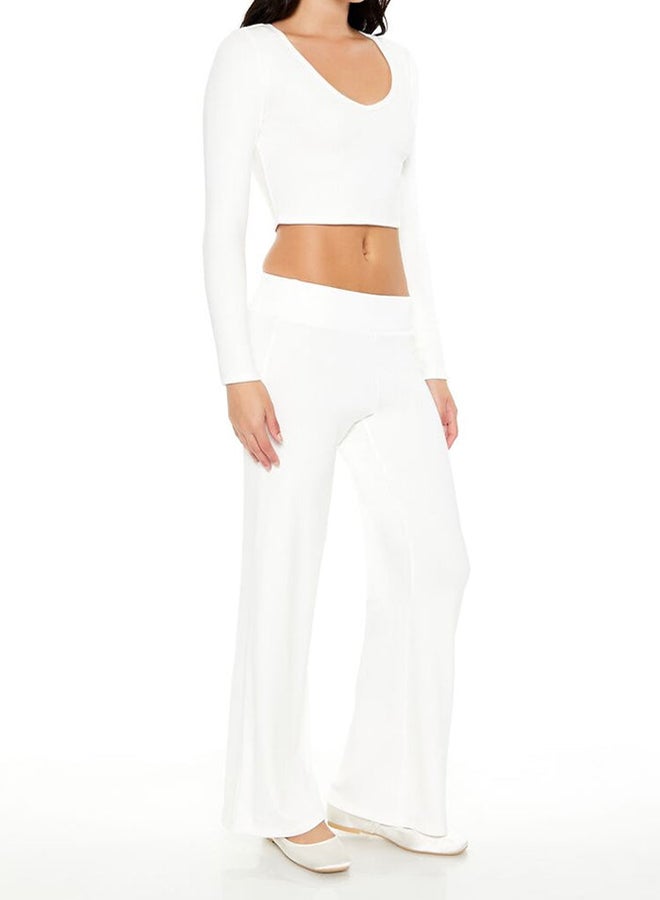 FOREVER 21 Ribbed Knit High-Rise Pants - Image 3