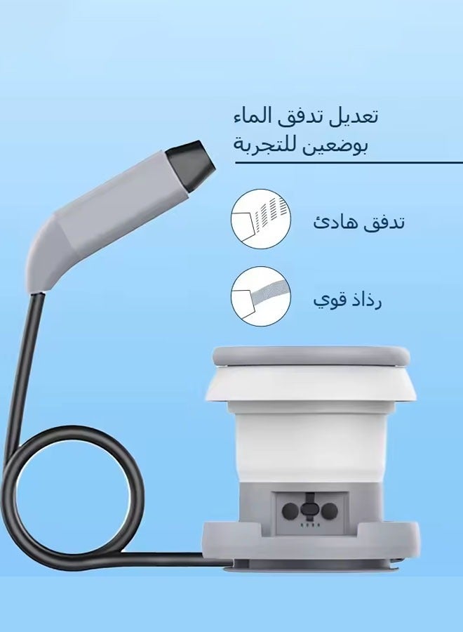 Portable Rechargeable Bidet Sprayer for Travel, Hiking and Camping with Rechargeable LED Light and 1L Water Tank