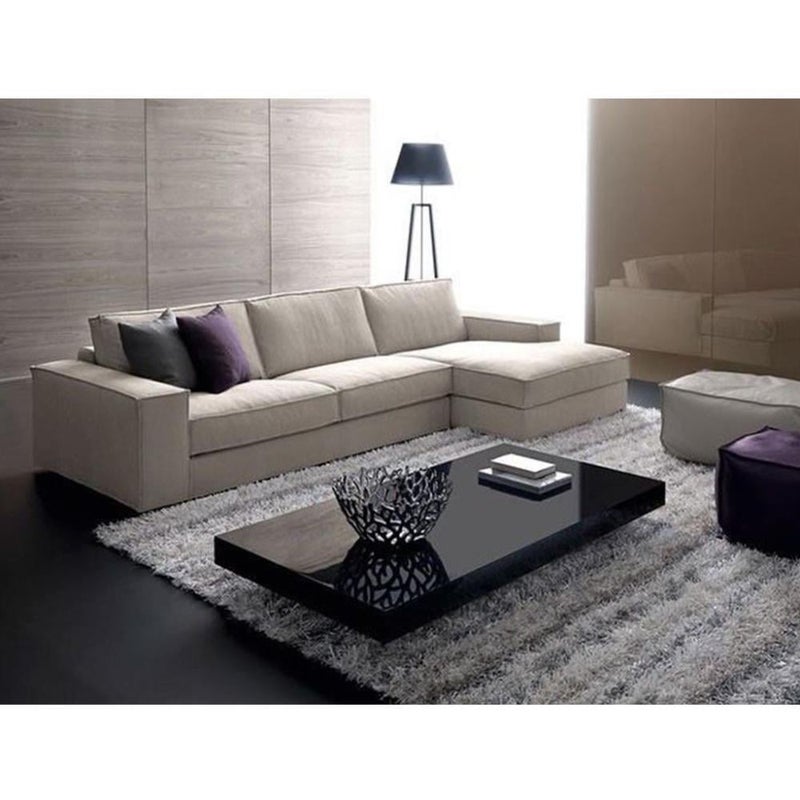 Betak Thai MDF and Linen Corner Sofa - Beige - Image 1